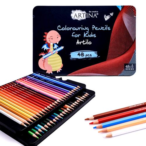 Artina Artilo crayons de couleur pour enfants set crayons en bois FSC