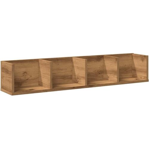 Artisan Oak Cd Wall Shelf 100 X 18 X 18 Cm Engineered Wood,Floating Shelf,Display Shelf,Hanging Shelf,Cd Shelf
