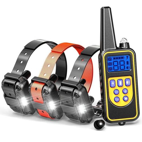 As Show - 2black 1orange - Collier'entranement Pour Chien  Choc lectrique, Tlcommande'entranement Pour Animal De Compagnie, Morsure, Dispositif Anti Aboiement, Aide Pour Animaux De Compagnie