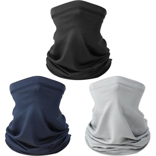 Asas-3 Pcs Cache Cou Pour Homme Femme lastique Tour De Cou Bandana Bandeau Cache Nez Running Velo Vent Et Respirant Snood  Schage Rapide Pour Moto Course Randonne Cyclisme Course  Pied