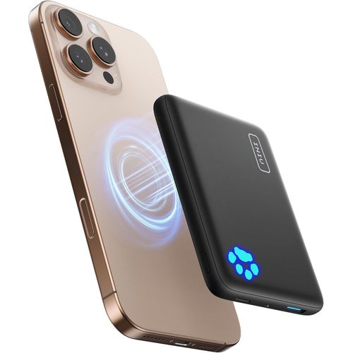 Asas-30wmagntique Batterie Externe,Qi2 Certified Fil 10000mah Charge Rapide Power Bank,Pd 30wmini Chargeur Portable Avec Entre Et Sortie Usb-C Pour Iphone 16/15/14/13/12/Pro/Max