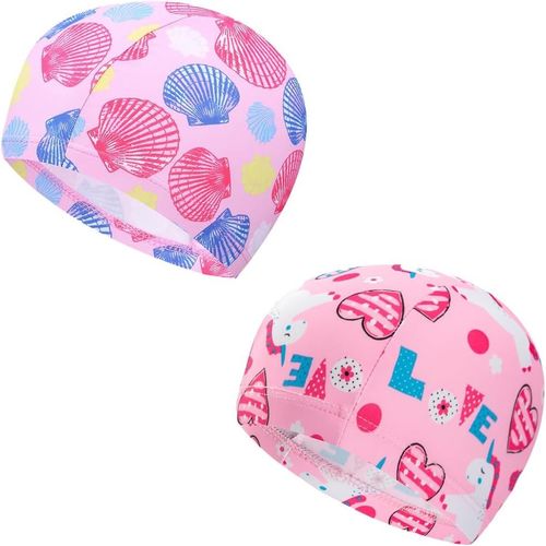 Asas-Bonnets De Bain,2 Bonnets De Bain Pour Garons Et Filles De 1  8 Ans,Coton Doux Et Confortable,Adapts Aux Cheveux Longs Et Courts