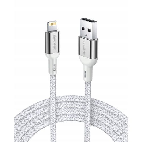 Asas-Cble Lightning Vers Usb-A Mfi Certifi Nylon Tress Chargeur Iphone Rapide Compatible Avec Iphone 14 Plus Pro Max 13 12 11 Se 2022 Xr Xs Ipad Pro 2017 Airpods Pro,1,5 Mtre,Argent