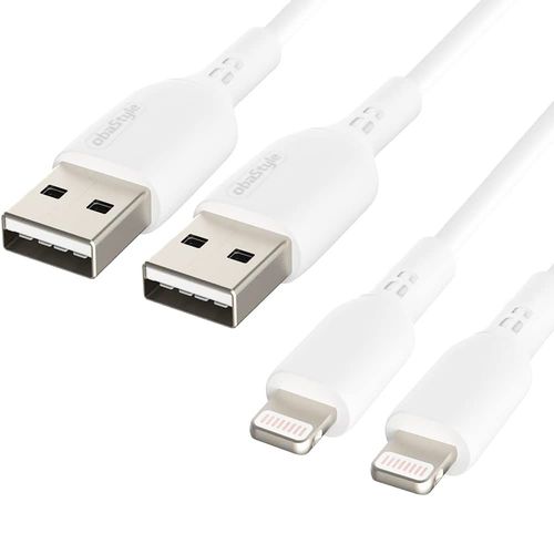 Asas-| Cbles Iphone Usb Lightning-2 Cbles Lightning Usb 2.4a Pour Chargeur Iphone Avec Charge Rapide,Certifi Mfi Et Apple|Pour Toutes Les Gnrations Iphone Et Ipad [2 Pices]