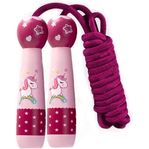 Asas-Corde  Sauter Rglable Pour Enfants-260cm-Avec Poigne En Bois De Dessin Anim-Arc-En-Ciel-Fitness Et Dveloppement Osseux-Pour Enfants  Partir De 4 Ans-Cadeau D'entranement Pour