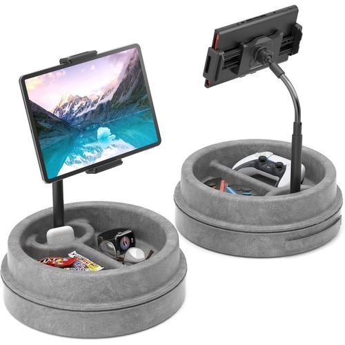 asas-Coussin De Support Pour Tablette,Support Ipad Multi-Angle Avec Plateau De Rangement-Col De Cygne Rotatif  360 Pour Lit Et Bureau Compatible Avec Ipad Pro 12.9,Air Mini,Tlphone,E-Reader