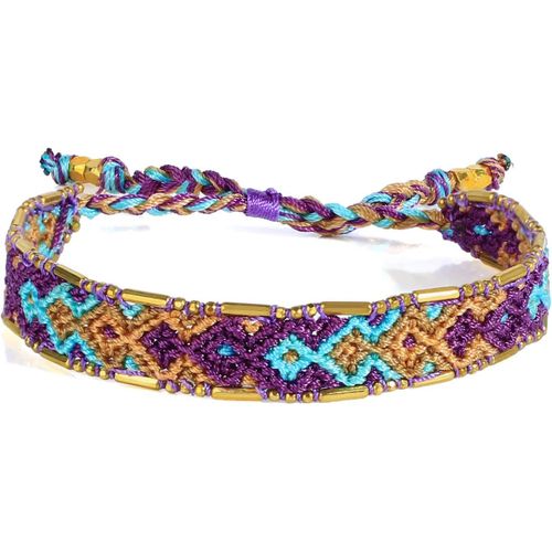 Asas-Fait Main Macrame Couleur Bonbons Large Bohemia Tiss Bracelet D'amiti Mode Nouveau Bijou