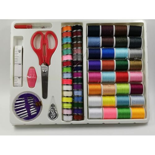 Asas-Kit De Couture (64 Rouleaux) + Ciseaux + Rgle + Aiguille,Bote De Fil  Coudre Pour Matelassage / Couture  La Main / Machine  Coudre