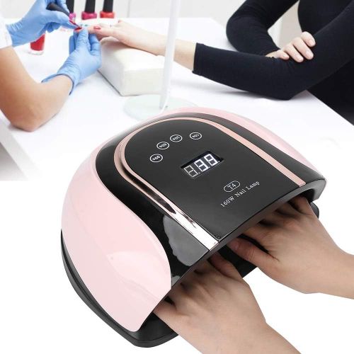 Asas-Lampe Uv Pour Ongles En Gel,Lampe Sche-Ongles Led 160 W Pour Ongles,Lampe  Ongles Professionnelle Avec cran Lcd,4 Minuteries,Pour Tous Les Vernis  Ongles En Gel Shellac