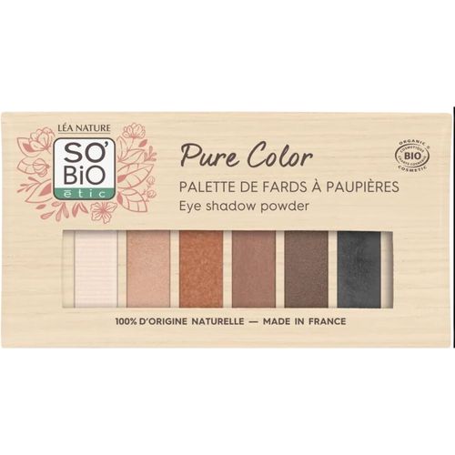 Asas-La Nature So Bio tic|Pure Color Fards  Paupires N1|Fards Texture Ultra Fine|Permet De Raliser Des Looks Nude Ou Charbonneux|Fards Iriss Et Mat|Vgan|Fabriqu En France|6 Fards