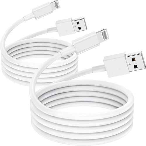 Asas-Lot De 2 Chargeurs Iphone 2 M Certifis Mfi D'apple,Cble Lightning De 2 M De Charge Rapide Pour Apple Iphone 12/12mini/Iphone 11/11 Pro/11 Pro Max/X/Xr/Xs Max/8/8 Plus