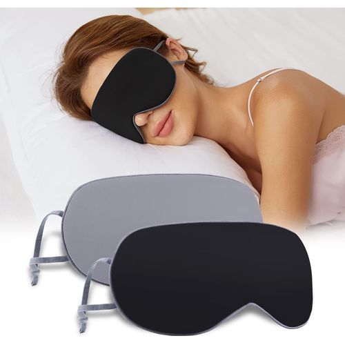 Asas-Masque De Nuit Pour Hommes Et Femmes,Masque De Sommeil En Soie Super Douce,Cache Yeux Pour Dormir Voyage Anti-Lumire,Modles D'oreilles Suspendues
