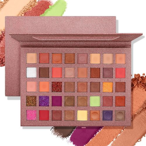 Asas-Palette De Maquillage Ombres  Paupires Colores-40 Couleurs D'ombres  Paupires Naturelles Mates,Scintillantes,Pailletes,Palettes D'ombres  Paupires Lumineuses,Longue Tenue