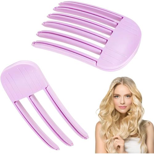 Asas-Volume Clip,Pinces  Cheveux Volumineuses Pour Frange Moelleuse-Clip De Volume Pour La Ligne Des Cheveux-Barrettes Pour Volume De Cheveux-Pinces  Cheveux Moelleuses,Violet,2 Pices