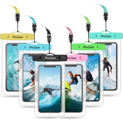 Asas456-6 Pochettes tanches Tlphone Certifie Ipx8,Housse tanche Universel Pour Tlphone Jusqu' 7 Pouces Iphone 15/14/13/12/11 Mini Plus Pro Max Xs Xr X,Samsung A14/33/23,Xiaomi Redmi