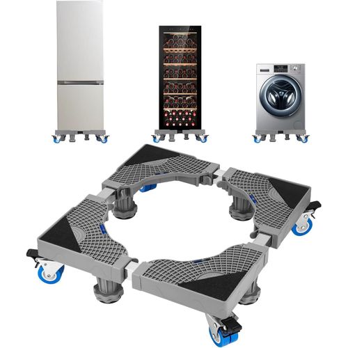 asas456-Support Machine  Laver Rglable 41Cm-66Cm Socle Linge Base De Sche-Linge Avec 4 Roues,Socle Machine  Laver Charge 260 Kg,Pour lectromnager,Rfrigrateur