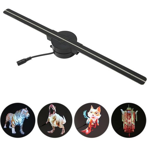 asas456-Ventilateur D'Hologramme 3D,Projecteur Wifi 16,5 Pouces 2000X224 Avec 224 Perles Led,Affichage Publicitaire De Table,Contrle Par Application,Pour Halloween,Magasin(Prise Ue)