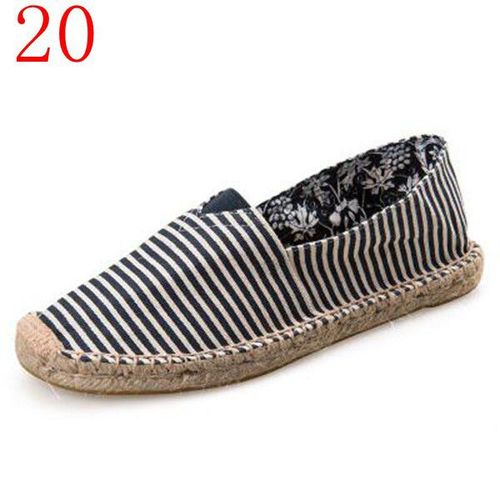 Asileto-Espadrilles Noires Rtro Vintage Pour Femmes,Chaussures Dcontractes,Grande Taille,Respirantes,Unisexe,