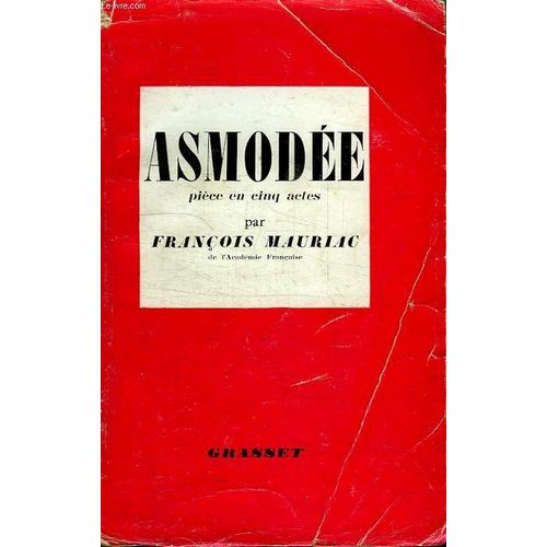 Asmodee. Piece En Cinq Actes.    Format Broch 