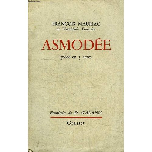 Asmodee. Piece En Cinq Actes.    Format Broch 