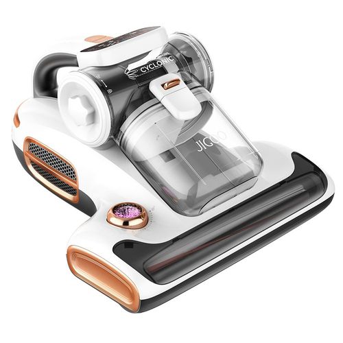 Aspirateur pour matelas de lit JIGOO T600, conception  double tasse, limination des acariens  99,99 % avec systme de diffusion d'armes, blanc - Prise UE