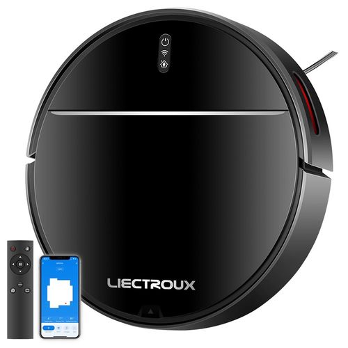 Aspirateur robot LIECTROUX M7S Pro, navigation cartographique 2D, batterie 4400 mAh, autonomie 110 minutes, nettoyage  sec et humide - Noir