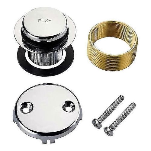 Assemblage De Kit De Conversion De Drain De Baignoire De Baignoire  Bout Chrom, Kit De Garniture De Drain De Baignoire Avec Plaque Frontale De Trop-Plein  Deux Trous