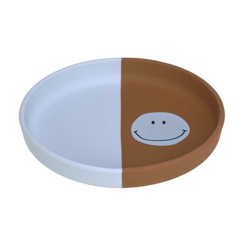 Assiette En Silicone Happy Rascals Bleu
