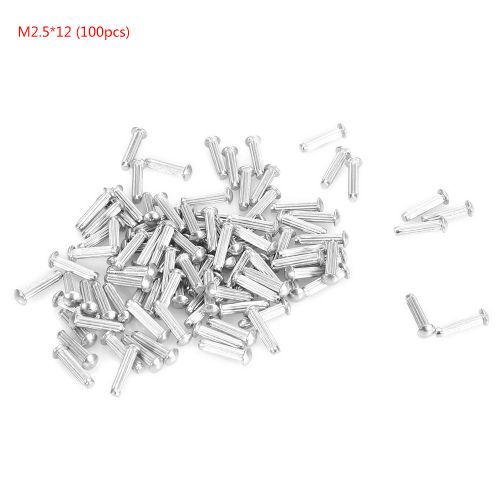 Assortiment De 100 Rivets Solides A Tete Ronde Moletee En Acier Inoxydable M2.5 (M2.5*12)