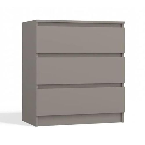 Aster T3 | Commode Chambre-Bureau-Salon 77x70x40 - 3 Tiroirs Gris