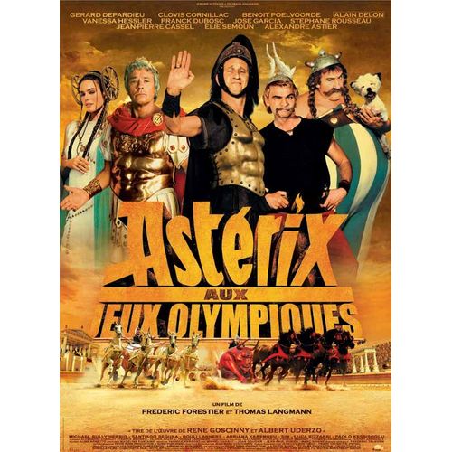 Astrix Aux Jeux Olympiques -Vritable Affiche De Cinma Plie -Format 40x60 Cm- De Thomas Langmann, Frdric Forestier Avec Clovis Cornillac, Grard Depardieu, Alain Delon, Benoit Poelvoorde - 2008