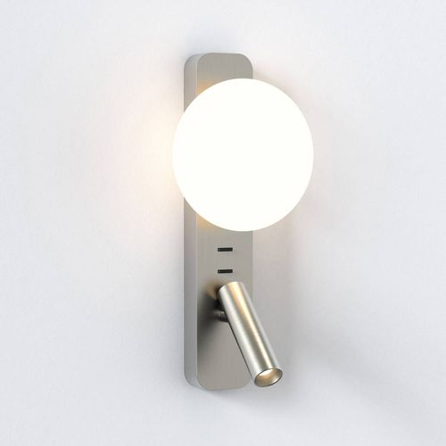 Astro Zeppo Reader Applique Avec Liseuse Nickel