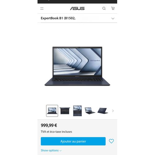 ASUS EXPERT BOOK B1502CB 15.6