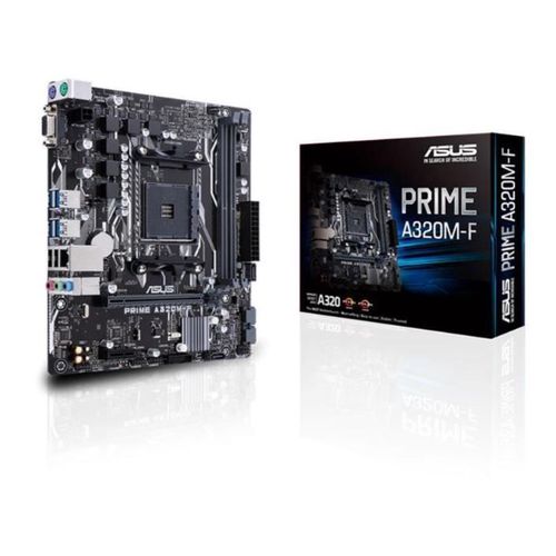 ASUS PRIME A320M-F AMD AM4 uATX avec 5X Protection III, DDR4 3 200 MHz, SATA 6 Gbit/s et USB 3.1 Gen 1 Carte mere