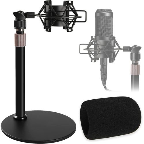 At2020 Support De Microphone, Rglable Pied De Micro Audio Technica Avec Filter Anti-Pop Suspension Antichoc Pour At2020Usb+ At2035 Atr2500X At2020V[X99]