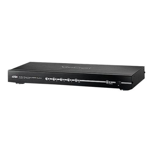 Aten Vs482 4-Port Dual View Hd Video Switch - Commutateur Vido/Audio - 4 X Hdmi - Montable Sur Rack