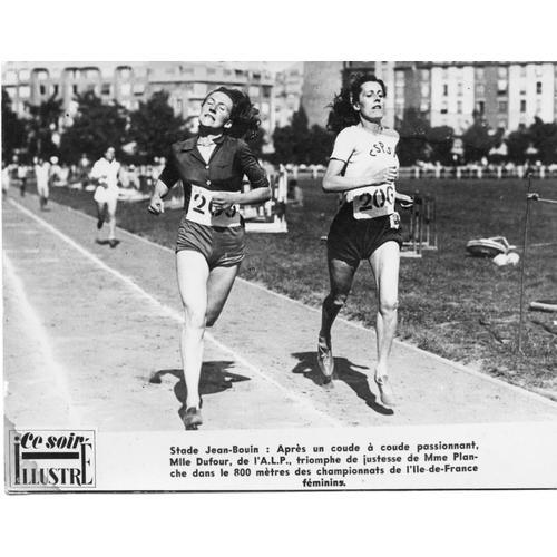 Athltisme Photo De Presse 1947. 800 Mtres Fminin  Jean-Bouin