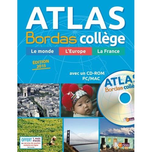 Atlas Bordas Collge - (1 Cd-Rom)   de Mouton-Barrre Michel  Format Broch 