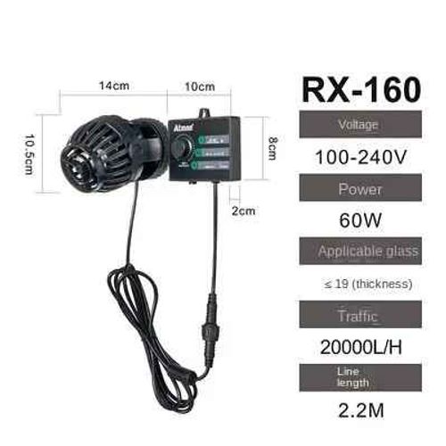 Atman Aquarium Vague Pompe Corail Rx-40 Rx-80 Rx-120 Petite Pompe  Dbit Pompe Submersible Conversion De Frquence Rglable - Type Rx-160-Eu Adapter 110-240v