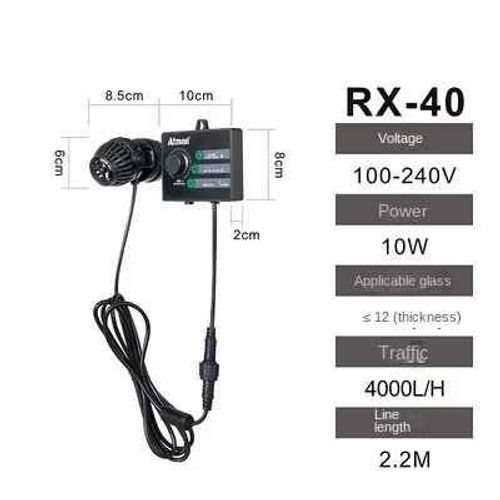 Atman Aquarium Vague Pompe Corail Rx-40 Rx-80 Rx-120 Petite Pompe  Dbit Pompe Submersible Conversion De Frquence Rglable - Type Rx-40-Eu Adapter 110-240v