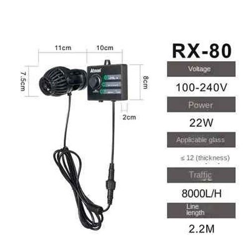 Atman Aquarium Vague Pompe Corail Rx-40 Rx-80 Rx-120 Petite Pompe  Dbit Pompe Submersible Conversion De Frquence Rglable - Type Rx-80-Eu Adapter 110-240v