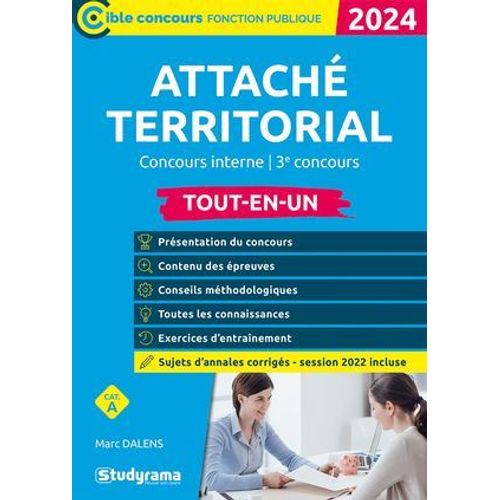 Attach Territorial : Concours Interne - 3e Concours - Tout-En-Un - Catgorie A - Concours 2024  