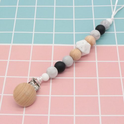 Attache-Ttine En Bois Pour Bb, Attache-Ttine En Chane, Sangle De Sucette, Porte-Mamelon Pour Nourrisson, Biberon, Accessoires Pour Bb, Cadeaux