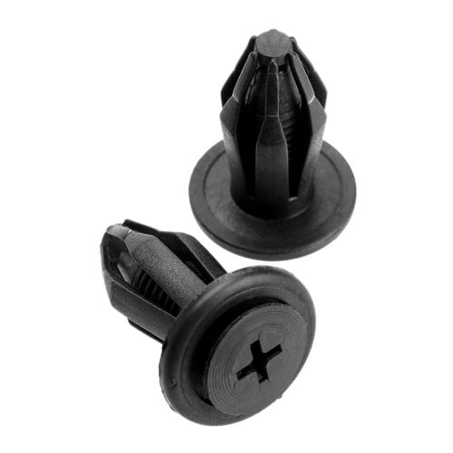 Clips De Retenue Plastique 50 Rivets Plastique Noir Pour Carrosserie Auto - Clips De Fixation Pare-chocs, Ailes | 21x17x8mm Rivetti Plastica Auto