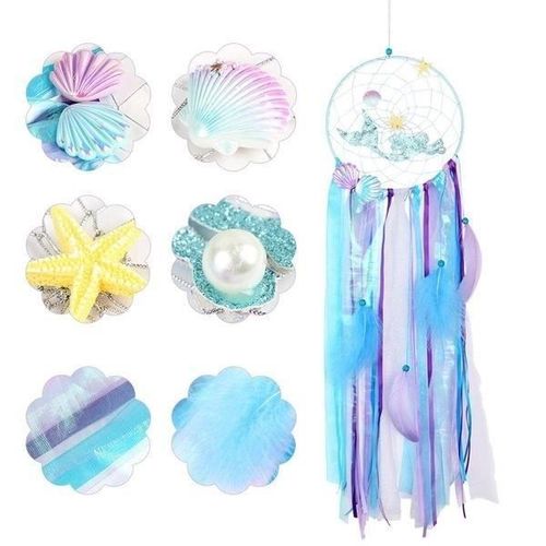 Attrape-Rve Sirne, Coquillage Et Perles Capteur Dream Catcher