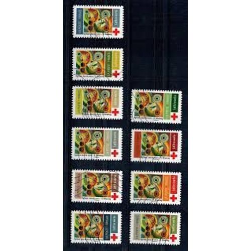 Au Profit De La Croix Rouge : "Rythme Joie De Vivre" Srie Complte Anne 2020 Autoadhsifs N 1863 1864 1865 1866 1867 1869 1870 1871 1872 Yvert Et Tellier
