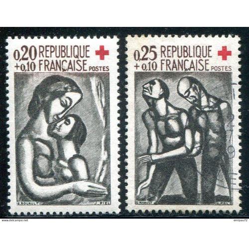 Au Profit De La Croix Rouge : Oeuvres De Georges Rouault La Paire Anne 1961 N 1323 1324 Yvert Et Tellier Luxe