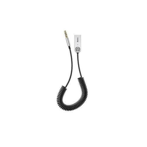 Audio adapter USB Bluetooth 5.0 to Jack 3,5mm Retractable 120 cm, Black