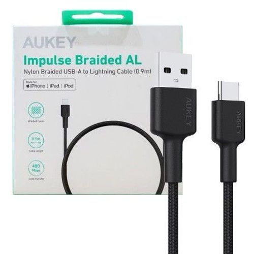 Aukey Cb-cd30 Usb-c Type-c Power Delivery Pd 3a 0.9m Nylon Black