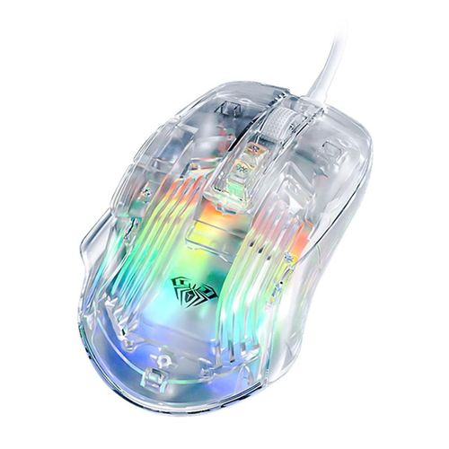 Aula S80 Souris de jeu filaire Souris dordinateur ergonomique transparente 7200 Macro Programmation Esports Micro